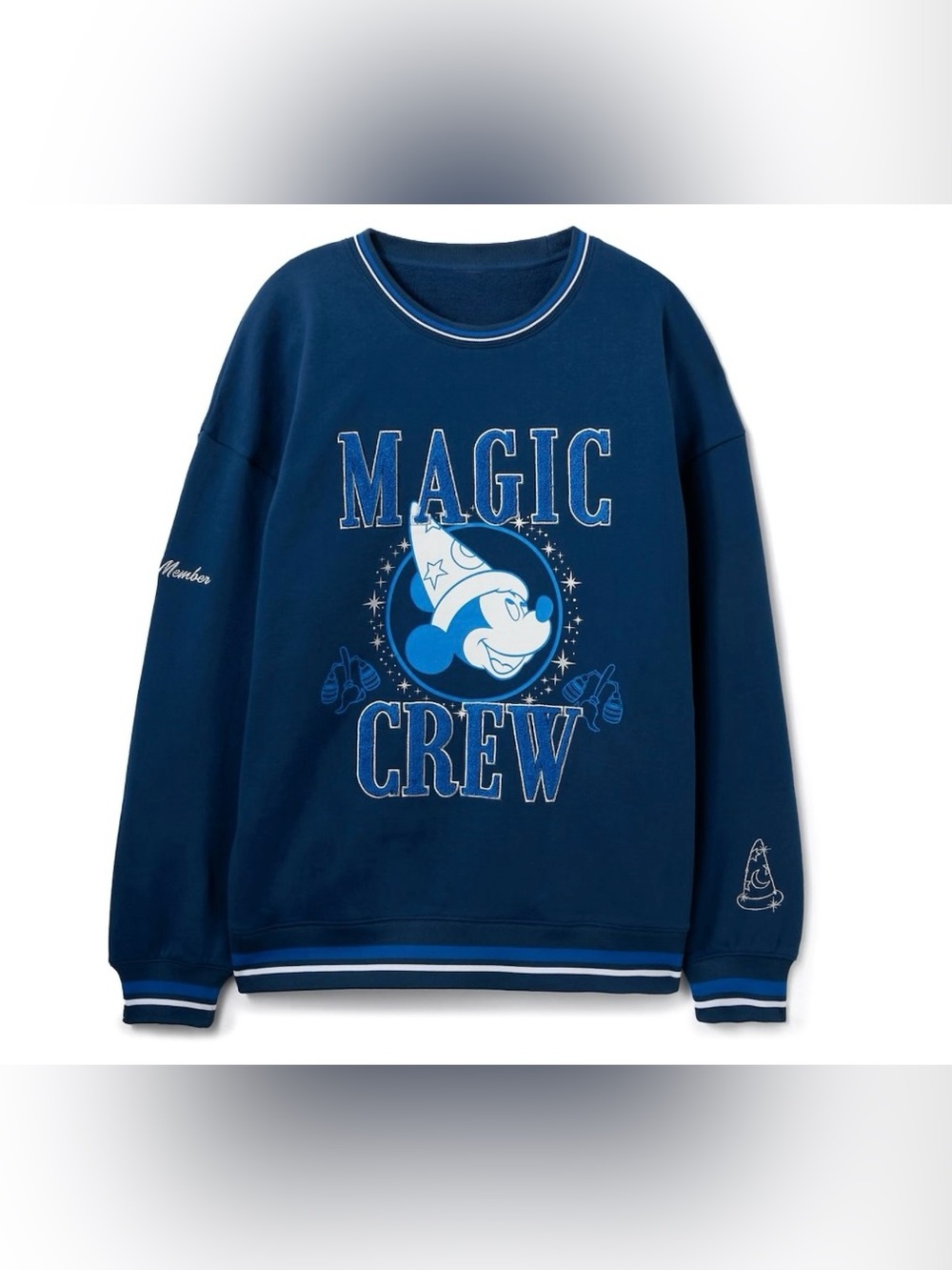NEW Sorcerer Mickey Mouse Magic Crew Pullover Sweatshirt Fantasia Exclusive